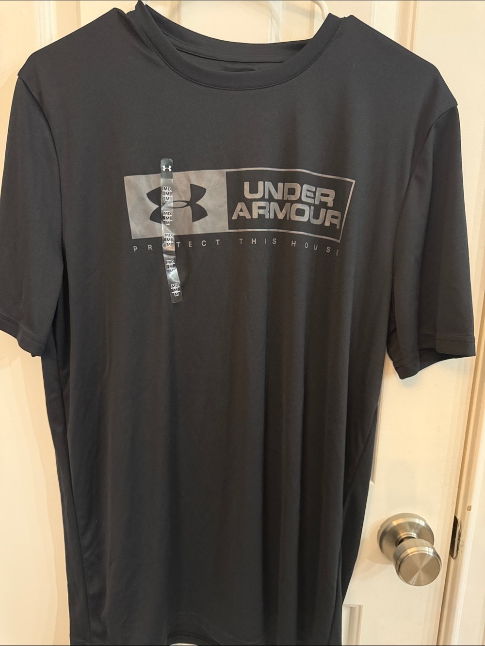 NWT Under Armour Black Logo Short-Sleeve Athletic Tee